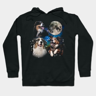 Urban Bark Brigade Shepherd Bliss, Dog Moon Tee Extravaganza Hoodie